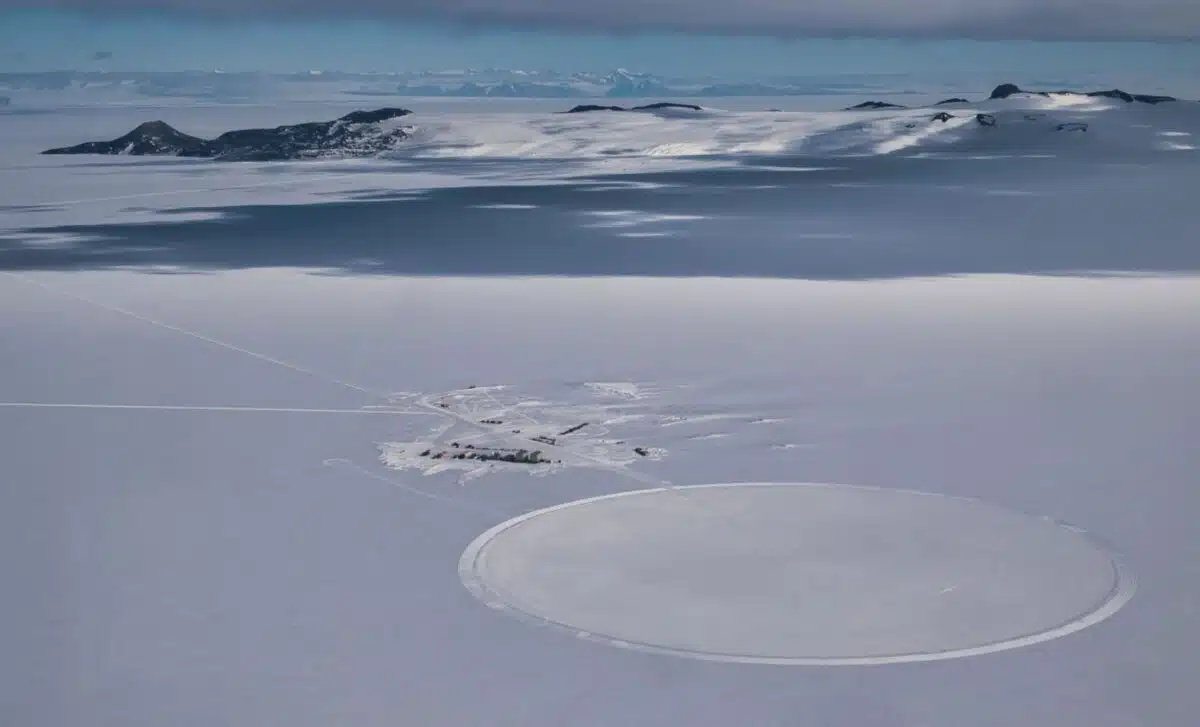 Situated About Eight Miles From Mcmurdo Station, Nasa’s Long Duration Balloon Camp Lies On Antarctica’s Ross Ice Shelf.
