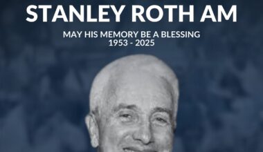 'His Wisdom, Integrity, and Quiet Determination Will Be Deeply Missed': CAM Mourns Passing of Stanley Roth AM, Respected Australian Jewish Leader
