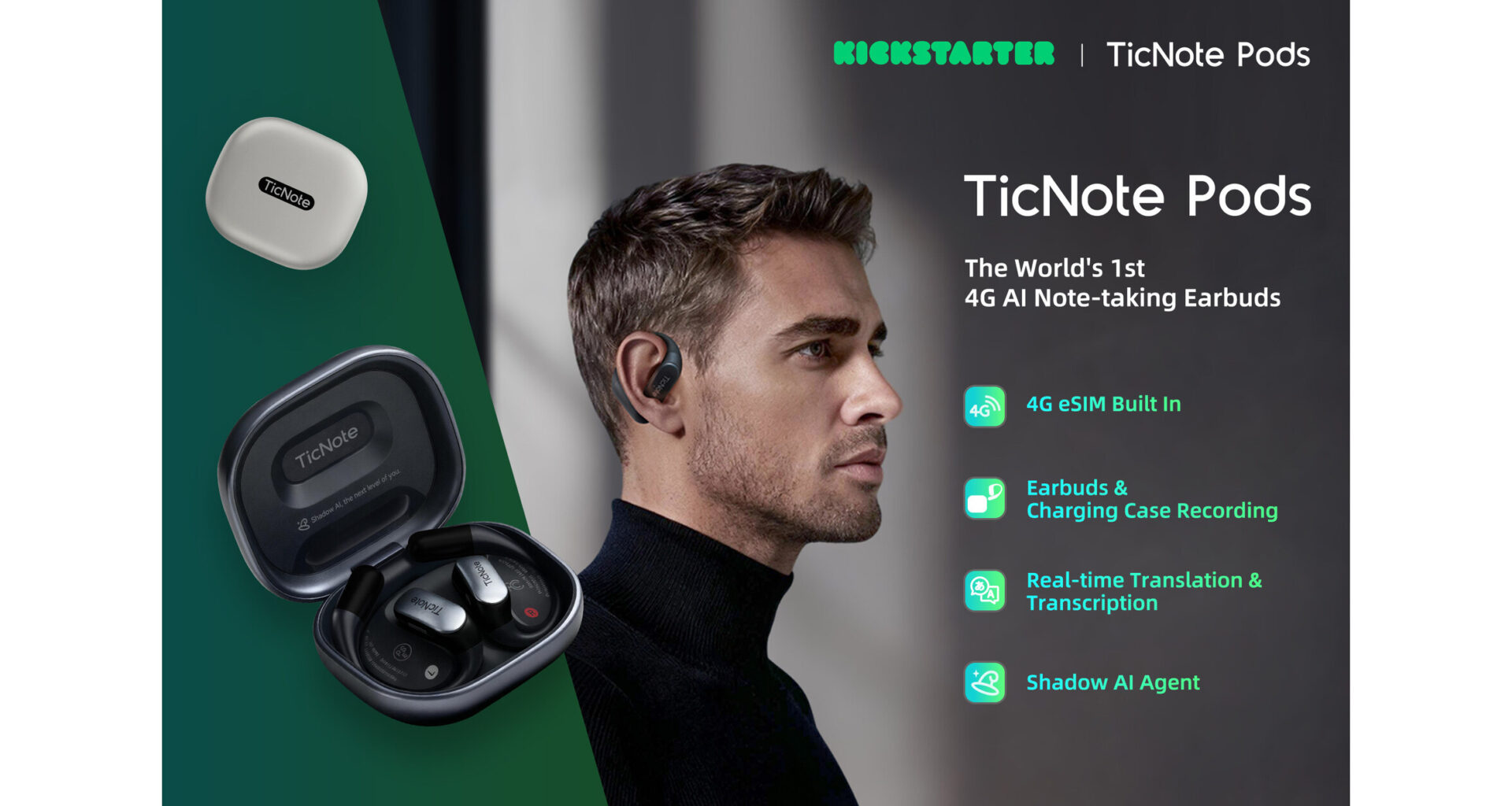 The World's First 4G AI Note-Taking Earbuds