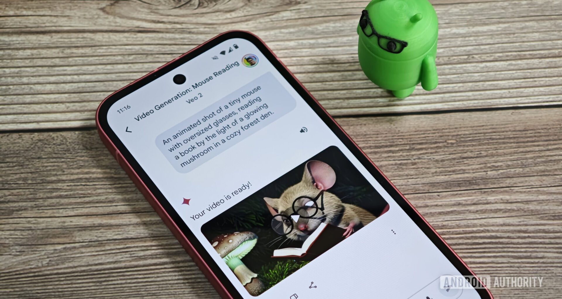 Veo 2 in Gemini on an Android phone