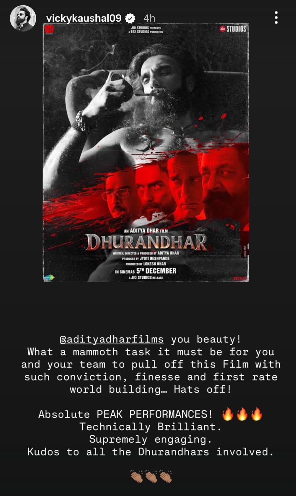 Vicky Kaushal's Insta Story