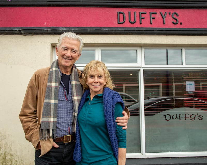 Patrick Duffy and his wife, Linda, at Duffy's pub in Galway. Photograph: RTÉ