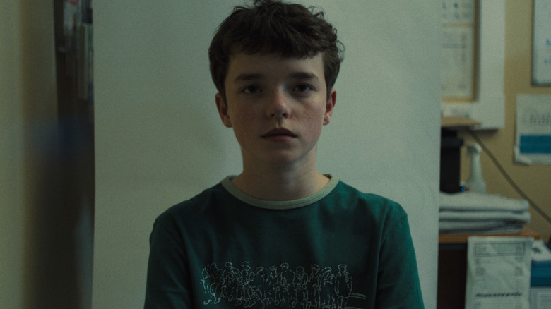 Jamie (Owen Cooper) looking scared on Adolescence