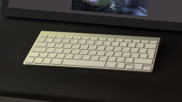 digital art accessories; an Apple keyboard