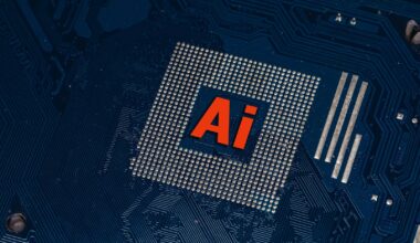 Artificial intelligence concept illustration with circuit patterns