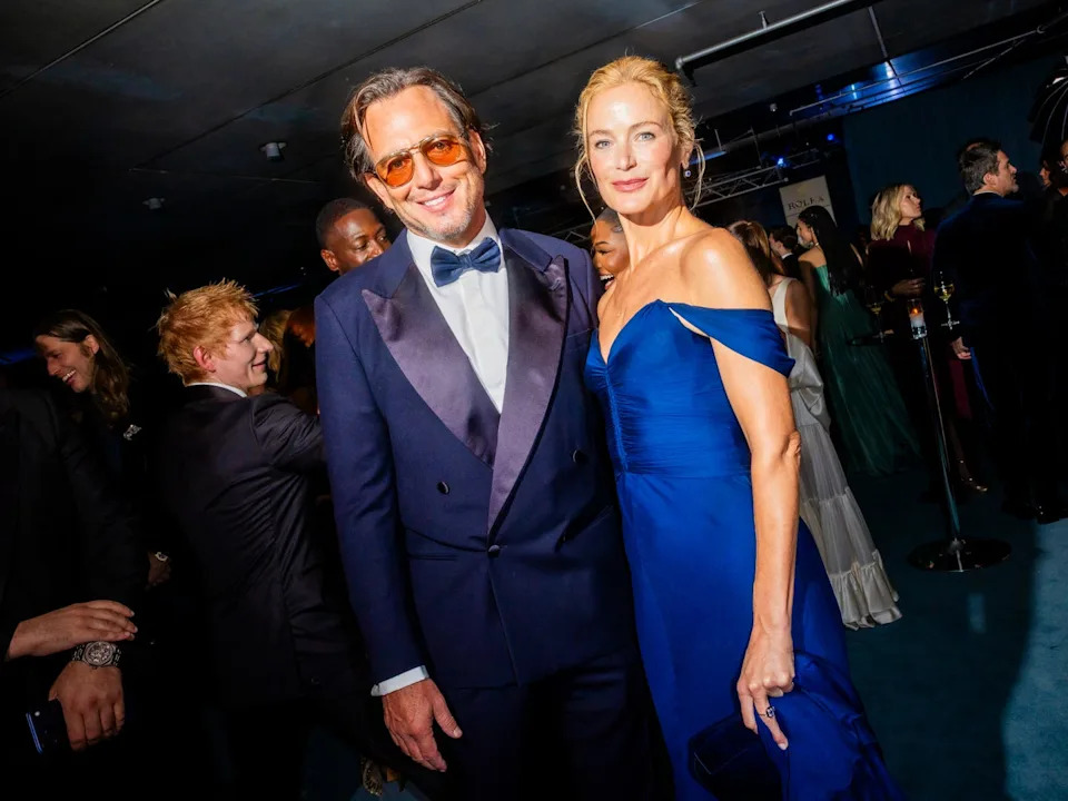 will arnett and carolyn murphy attend the academy museum 5th annual gala in partnership with rolex at academy museum of motion pictures on october 18, 2025 in los angeles, california
