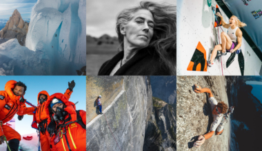 best climbing photos of 2025: cerro torre winter solo, lynn hill, janja garnbret, ethan morf in squamish, thank god ledge on half dome, and carlos soria on manaslu