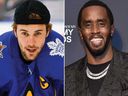 Justin Bieber and Sean 'Diddy' Combs are seen in a combination file photo.