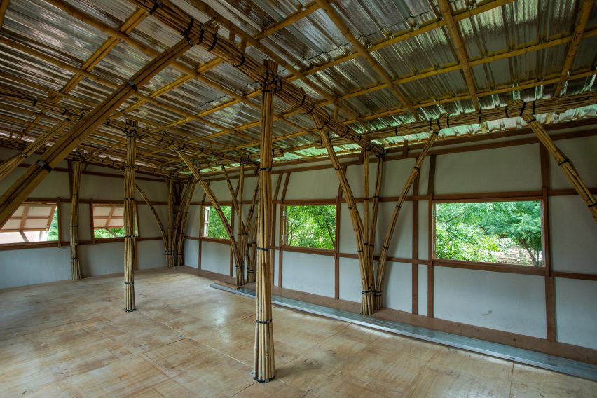 Bamboo interior of Myanmar homes