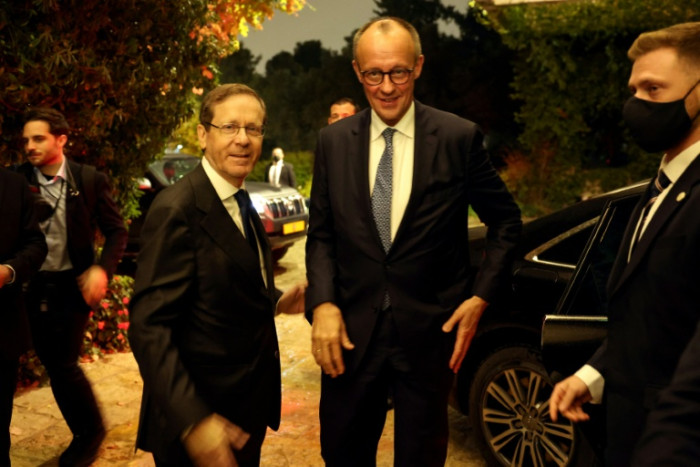 Bangkok Post - In Jerusalem, Merz reaffirms Germany's support for Israel