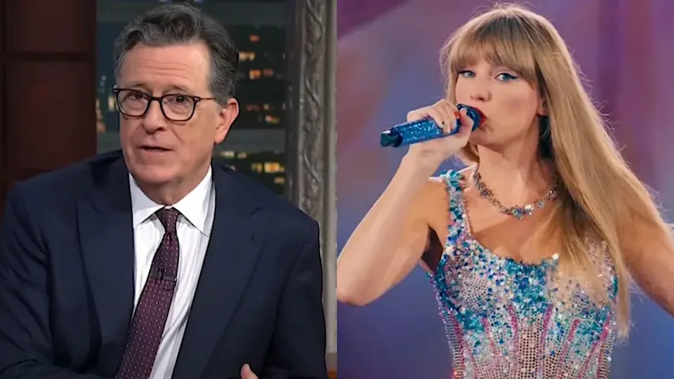  Stephen Colbert on The Late Show and Taylor Swift in the Eras Tour movie. 
