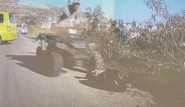 IDF Reservist Caught on Video Driving Tractor Over Palestinian Praying on West Bank Road - Haaretz