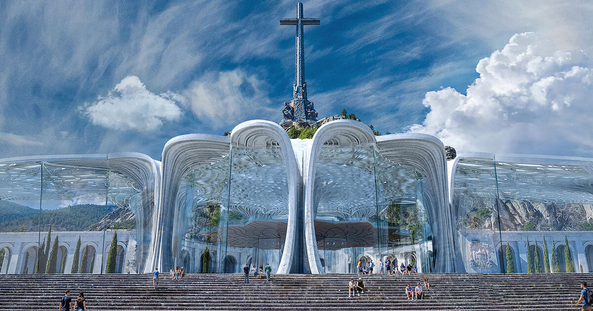 thin stone carves sculptural cathedral on spanish mountains