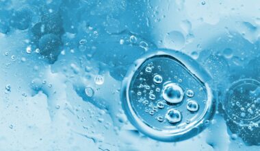 Close Up Of Water Bubbles In Liquid