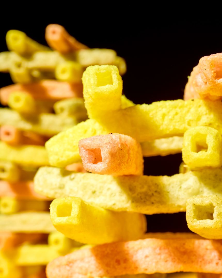 Vegetable straws are considered ultraprocessed due to ingredients that include additives and powdered ingredients that do not resemble whole food.