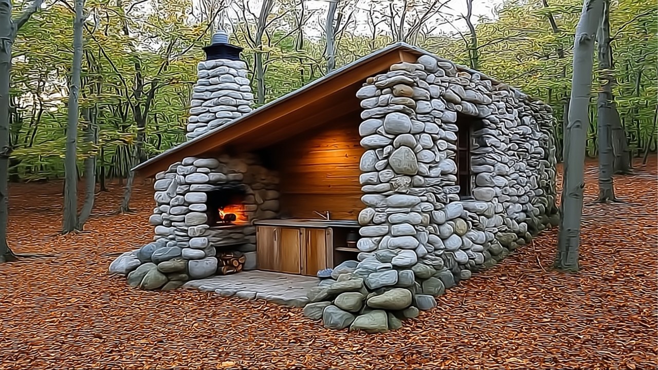 Without using machines, electricity, or modern tools, a man builds houses, ovens, and entire structures from scratch using only clay, stone, wood, and ancestral knowledge.