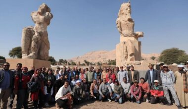 Colossal Statues of Ancient Pharoah Stand Again in Luxor After 30 Years of Work