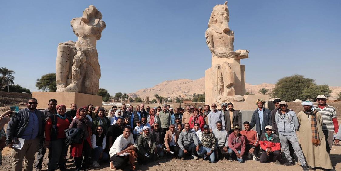 Colossal Statues of Ancient Pharoah Stand Again in Luxor After 30 Years of Work