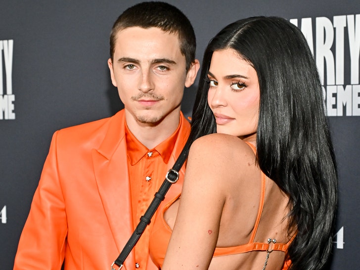 Timothée Chalamet and Kylie Jenner at the 