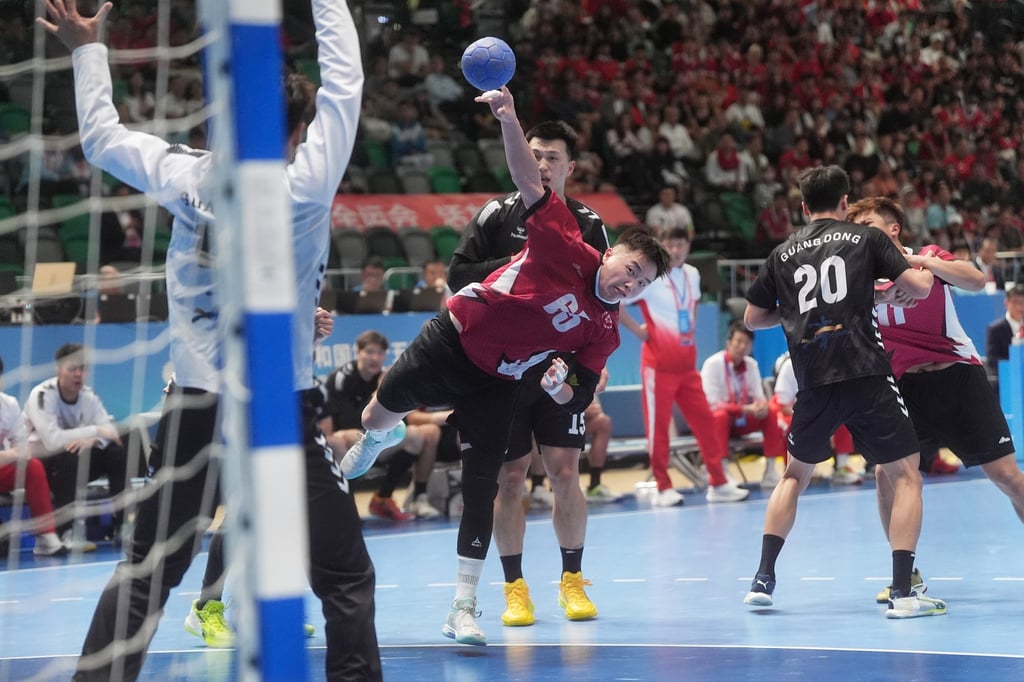 Hong Kong’s Wong Kin on the attack during the National Games. Photo: Elson Li