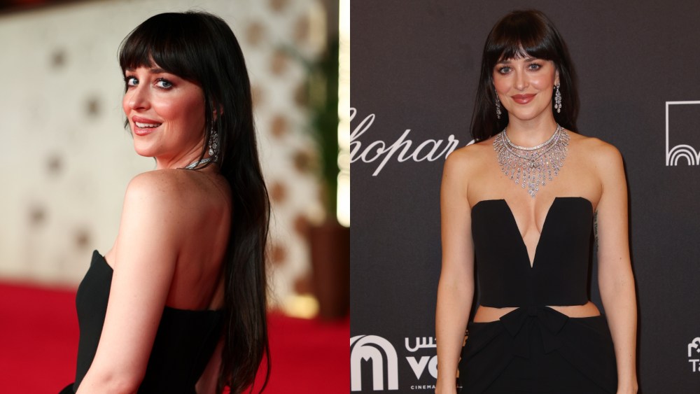 Dakota Johnson wears Alessandra Rich  at the Red Sea International Film Festival 2025 on Dec. 4, 2025 in Jeddah, Saudi Arabia.