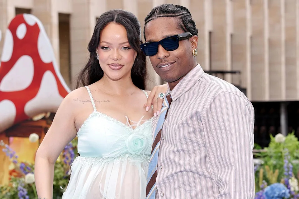 Arnold Jerocki/Getty  Rihanna and A$AP Rocky in June in Brussels