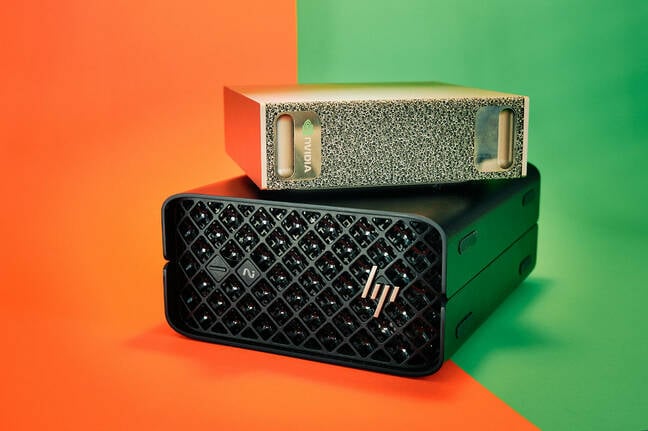 Compared to the Spark, HP's Z2 Mini G1a is a fair bit bigger thanks in part to its integrated PSU and larger cooling solution