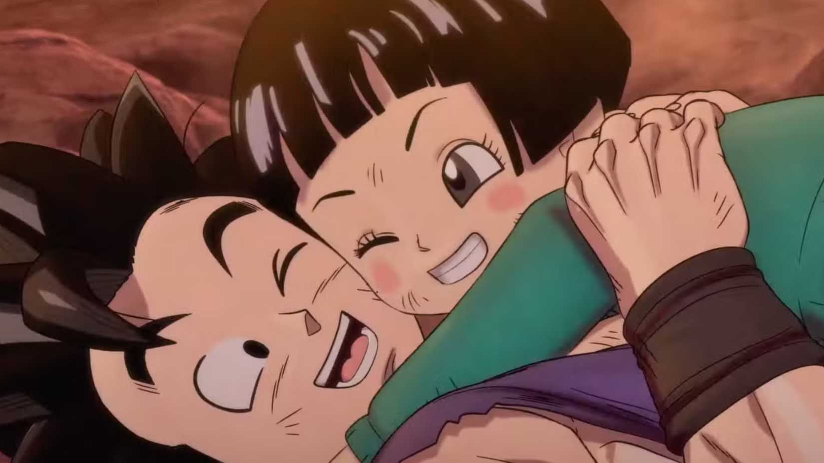 Dragon Ball's Gohan Hugging Pan
