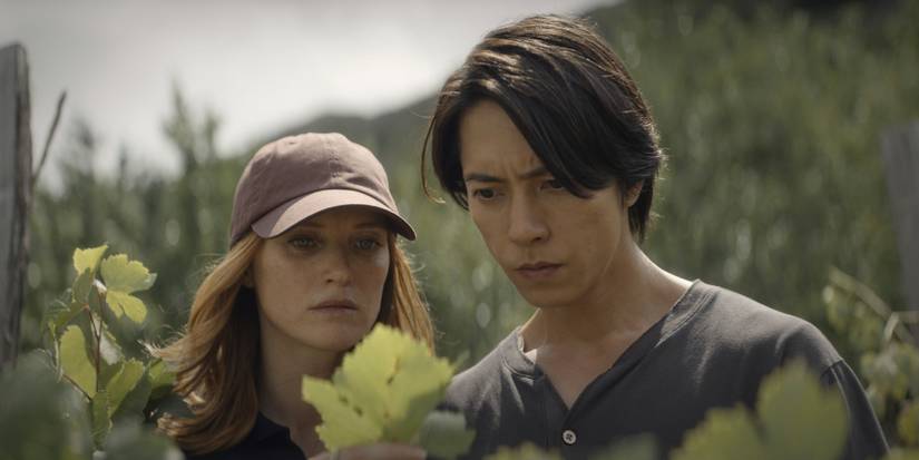 Fleur Geffier as Camille and Tomohisa Yamashita as Issei in 'Drops of God.'