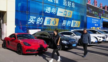 High-end car sales sink in China as its economy slows, taking a toll on European automakers