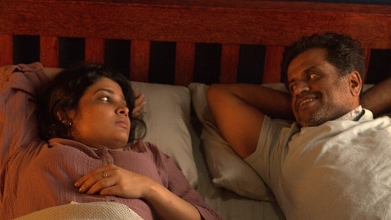 Divya Prabha and Jeo Baby in a still from Ebb.