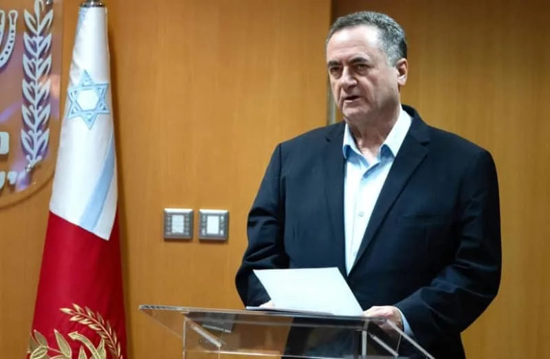 Defense Minister Israel Katz speaks during an IDF swearing-in ceremony for the new Military Advocate-General Itai Offir, November 27, 2025 (credit: IDF SPOKESPERSON'S UNIT)
