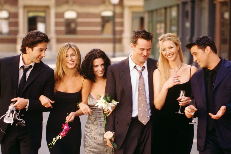 Cast members of NBC's comedy series Friends