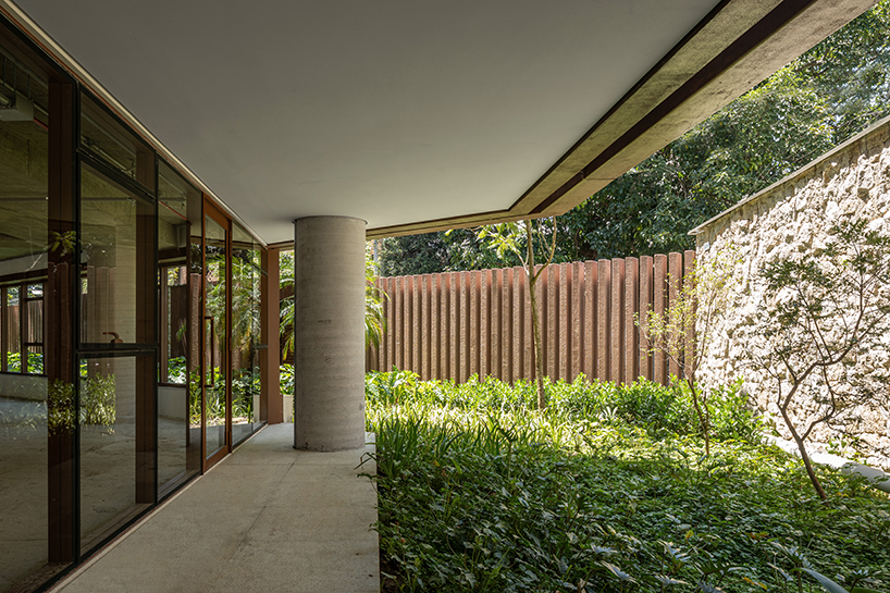 corten steel brise-soleils shield low-rise office building by perkins&will in são paulo