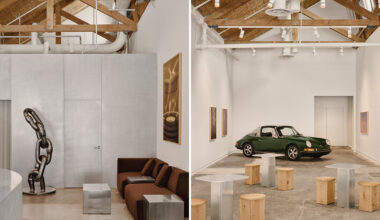 industrial montreal warehouse renovated to become hybrid art space and café