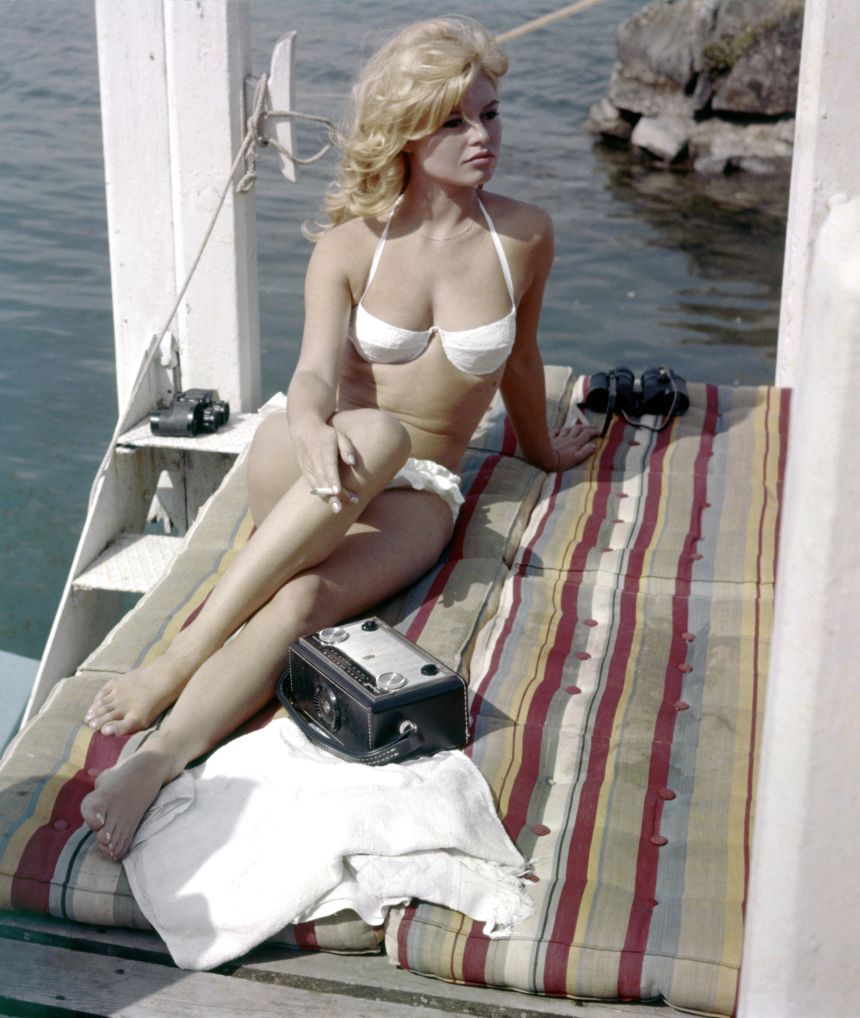 Bardot on the set of 