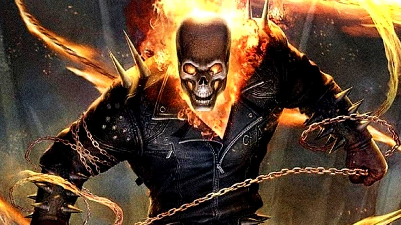 Ghost Rider handles his chain walking toward the camera in Ghost Rider Marvel Tales cover