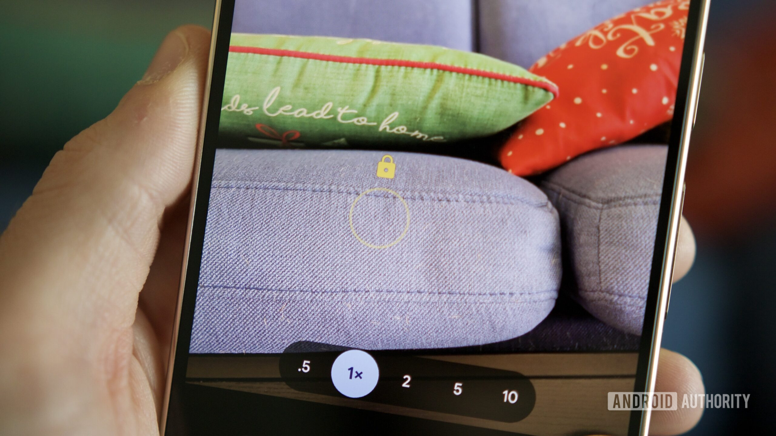 Focus lock in the Pixel Camera app.