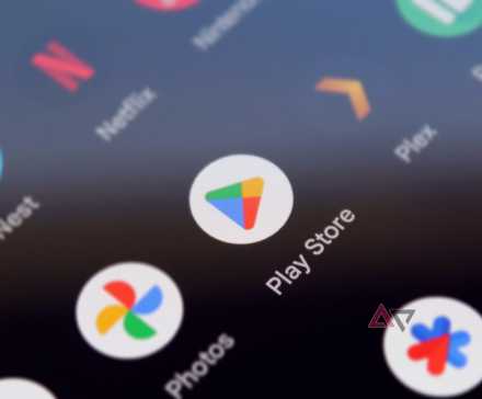 A photo of Google's Play Store app icon in the Android app drawer.