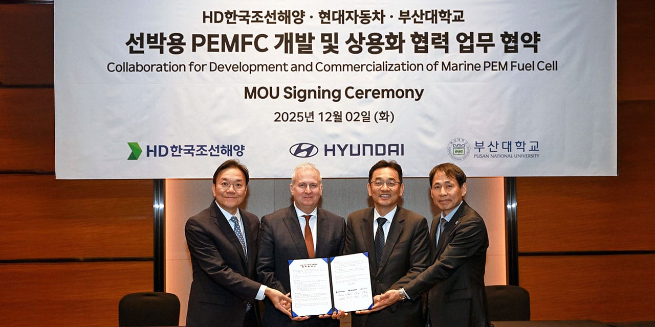 Hyundai Motor Company Joins Forces with HD KSOE and PNU to Develop Maritime Fuel Cell System