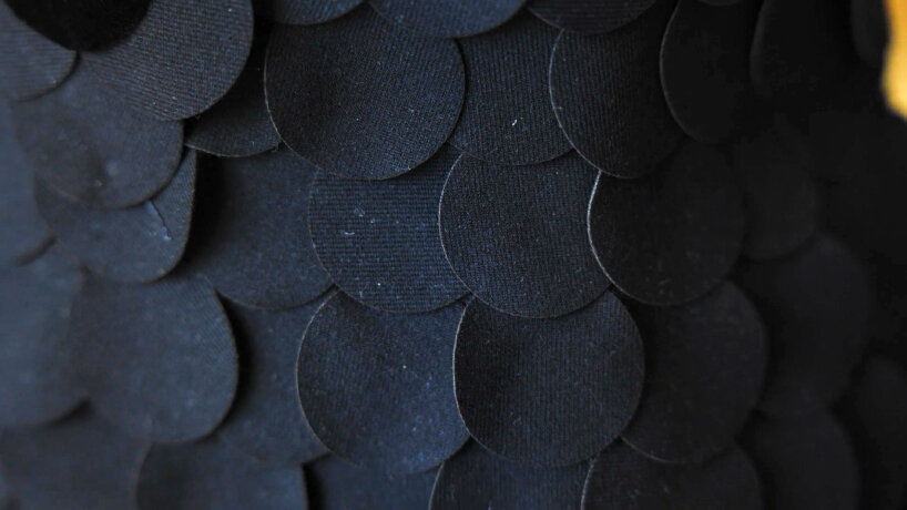 detailed view of the dress by fashion major student Zoe Alvarez