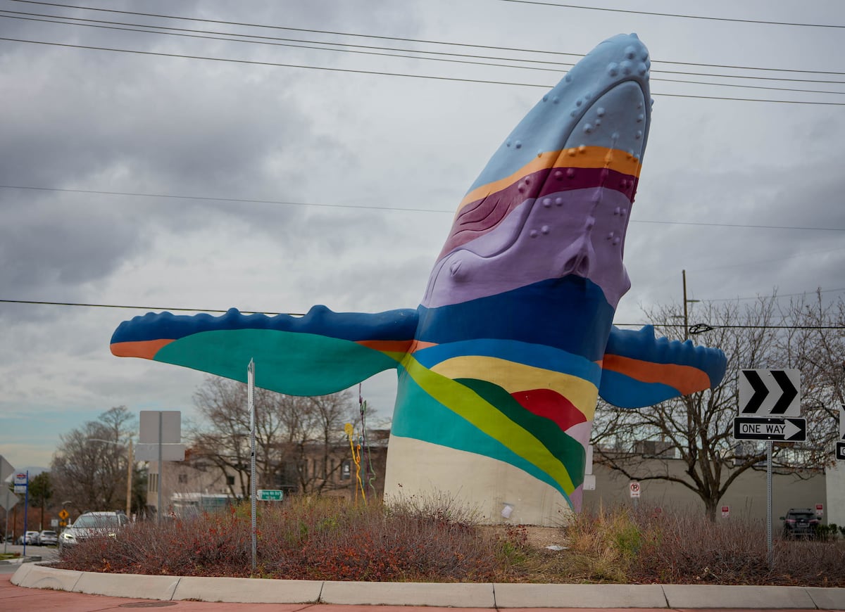 "Out of the Blue" whale sculpture in SLC's 9th and 9th will soon get a new look