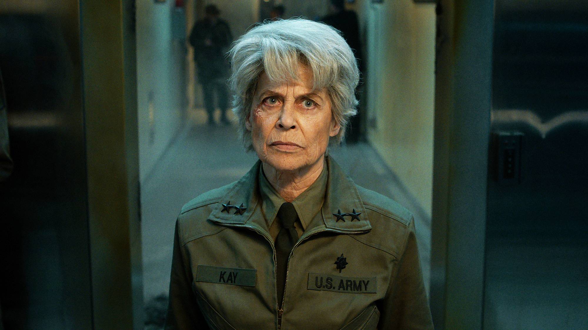 Linda Hamilton as Dr. Kay in "Stranger Things" season 5 part 2
