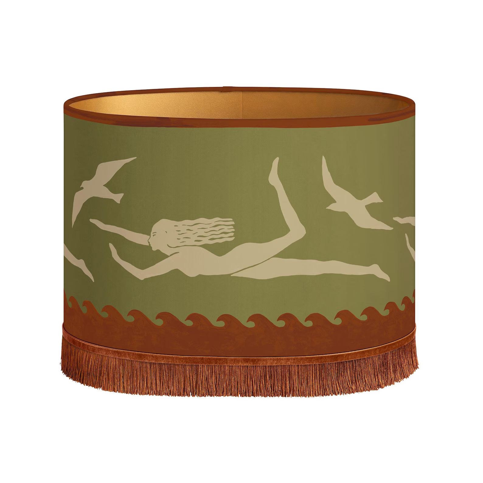Palais Lampshades, Thalassa Palm &amp; Cinnamon Lampshade