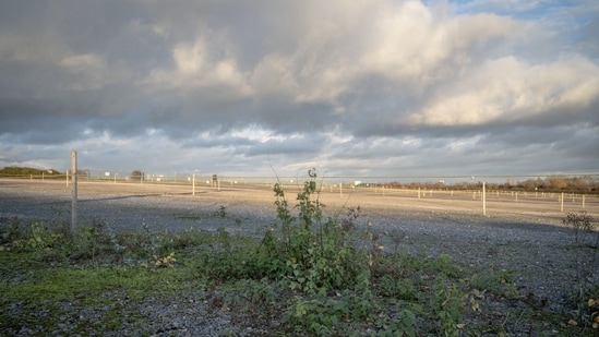 The airport is looking at redeveloping disused parking lots like this one to make more space for air cargo.