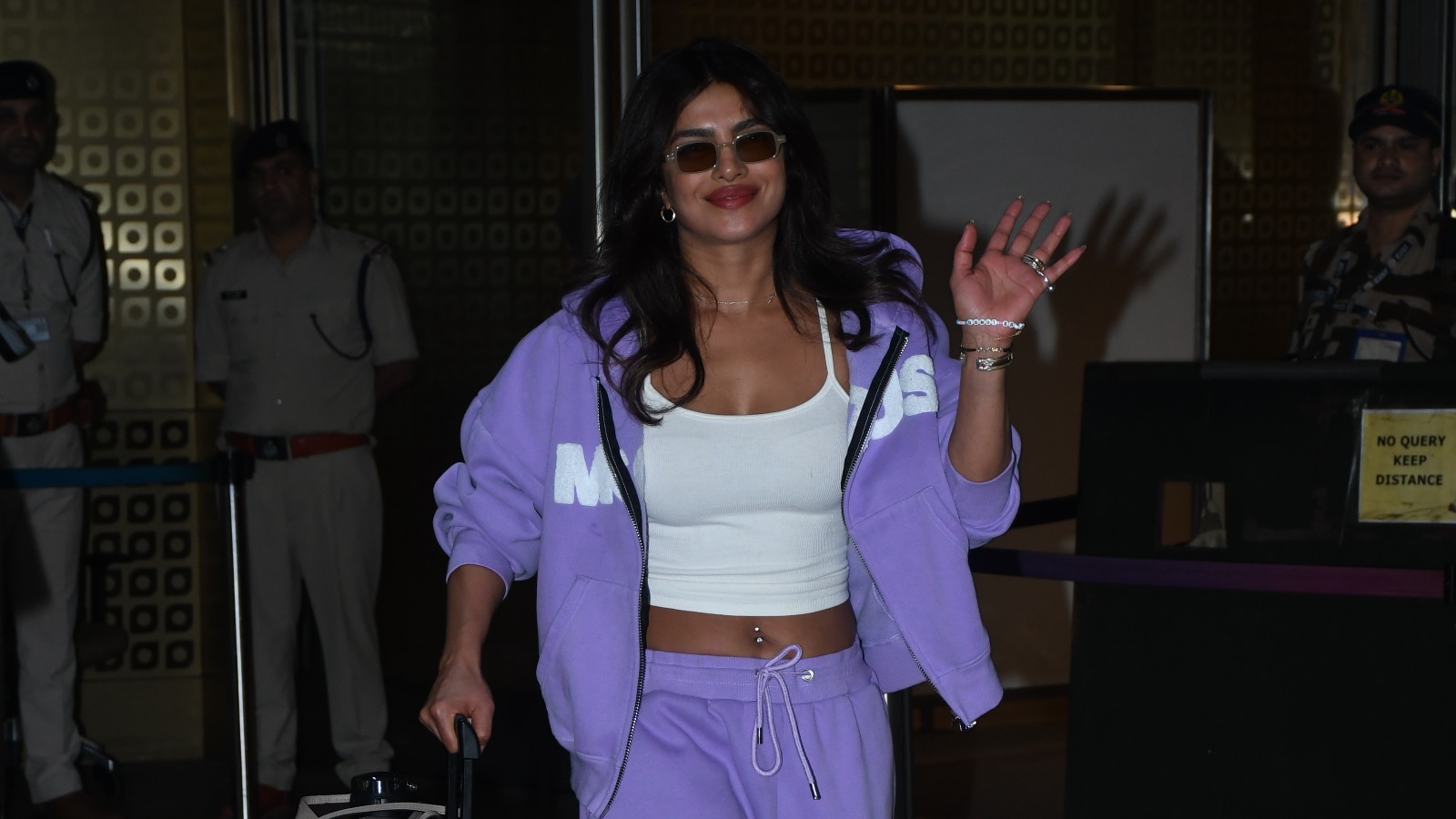 Priyanka Chopra Lands In Mumbai Wearing Stylish Athleisure | Photos