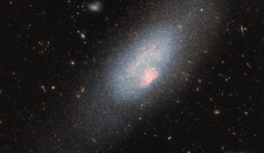 This Hubble image shows the blue compact dwarf galaxy Markarian 178. Image credit: NASA / ESA / Hubble / F. Annibali / S. Hong.