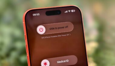 iPhone 17 Pro Max's power menu.