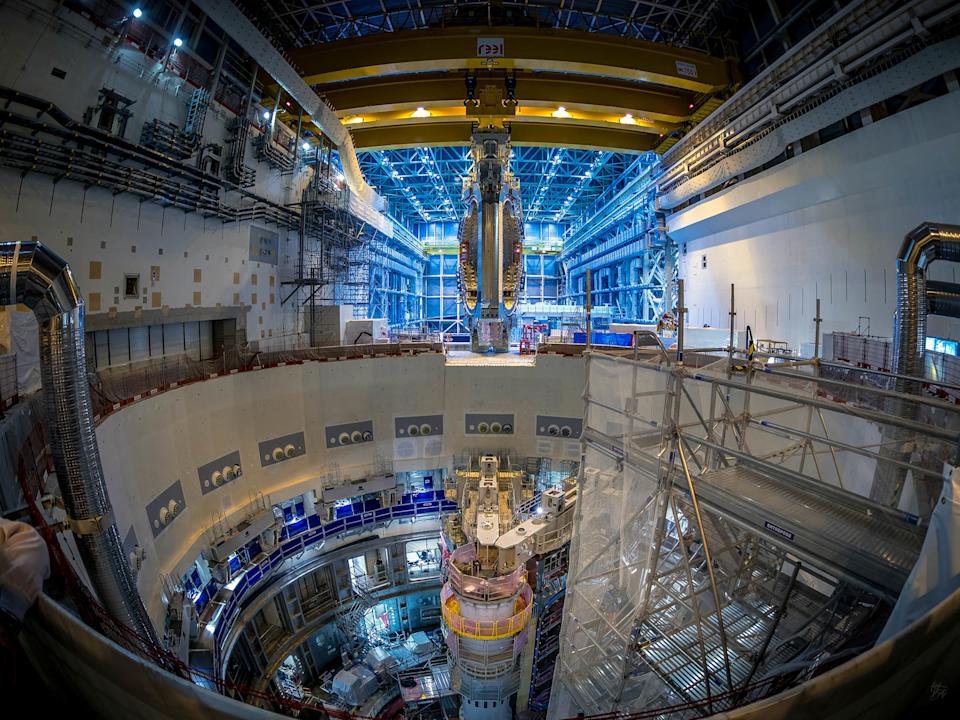 Construction inside the reactor of ITER.