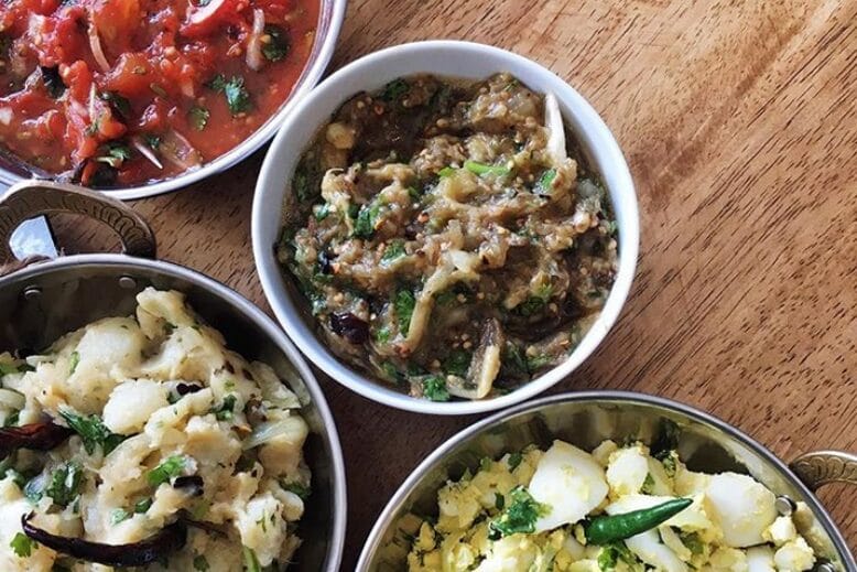 Assorted dishes at Korai Kitchen in Jersey City, New Jersey